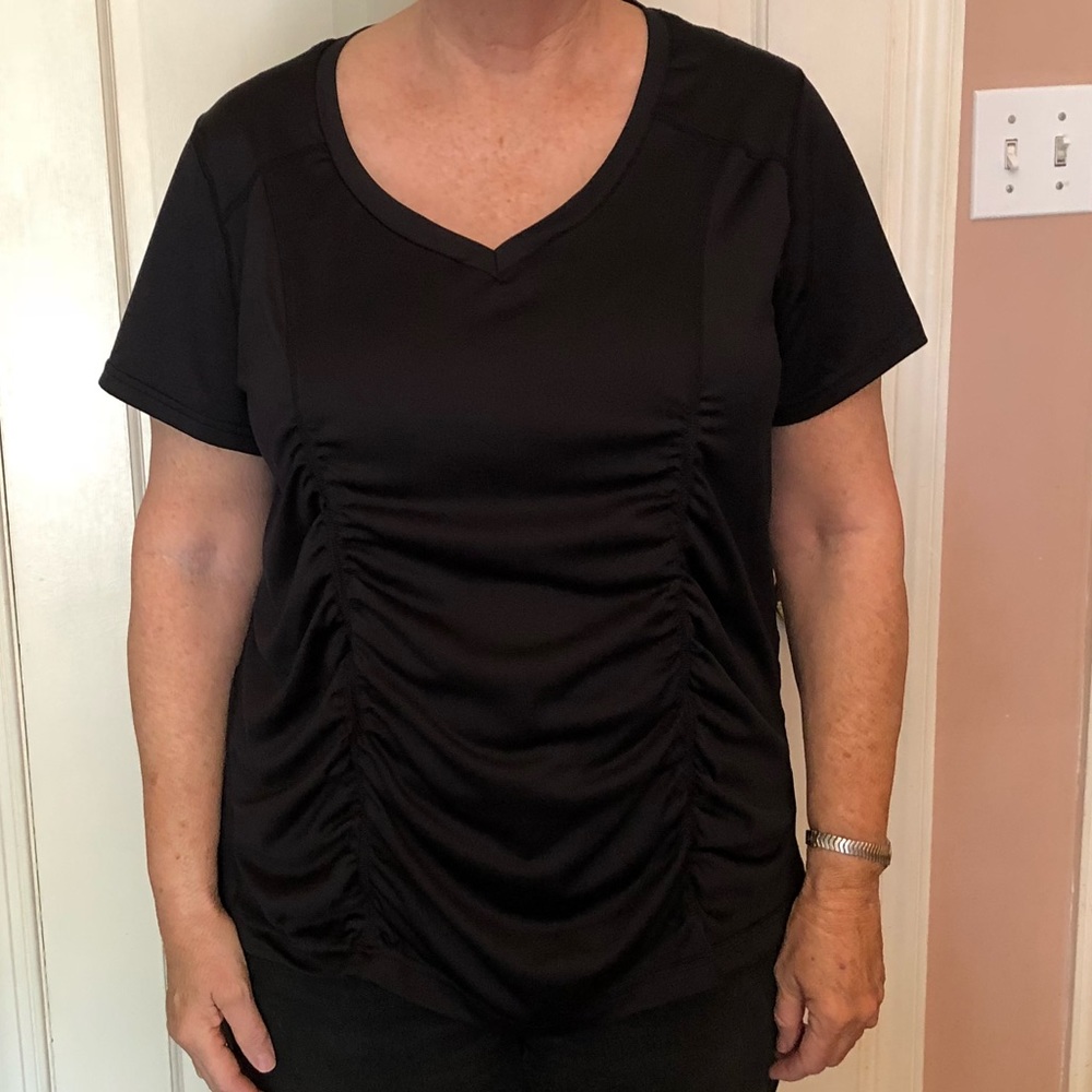 Flattering workout shirt